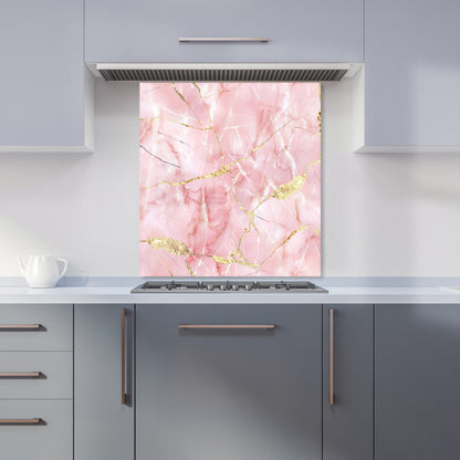 Rose Marble Effect Kitchen Splashback