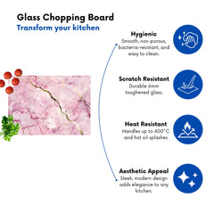 Polished Rose Marble Effect Chopping Board