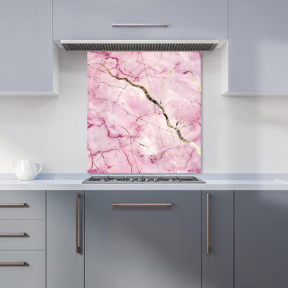 Polished Rose Marble Effect Kitchen Splashback