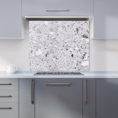 Silver Grey Quartz Effect Kitchen Splashback