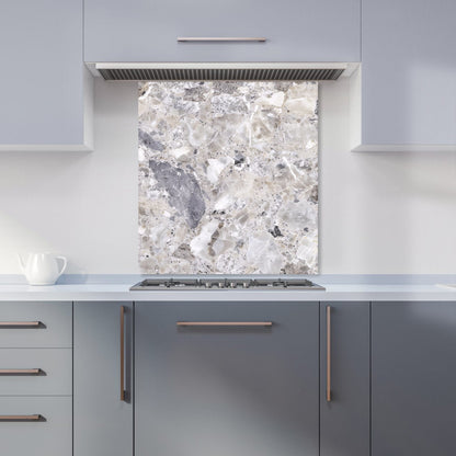 Silver Quartz Effect Kitchen Splashback