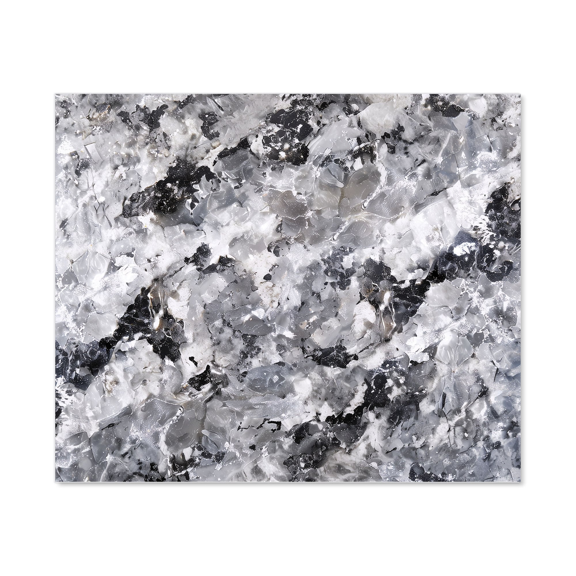 Silver And Black Quartz Effect Kitchen Splashback