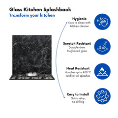 Slate Grey Quartz Effect Kitchen Splashback