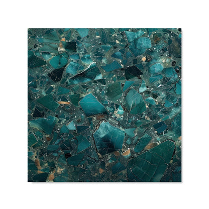 Teal Quartz Effect Kitchen Splashback