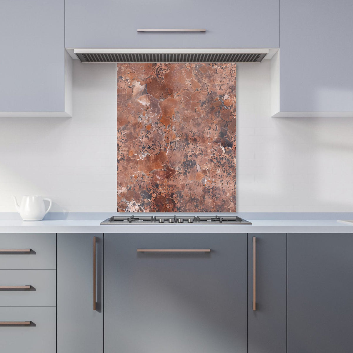 Terracotta Quartz Effect Kitchen Splashback