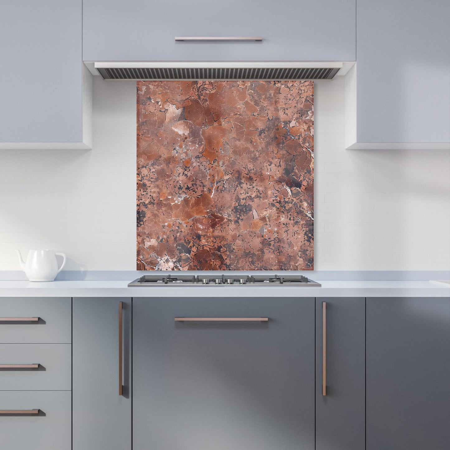 Terracotta Quartz Effect Kitchen Splashback