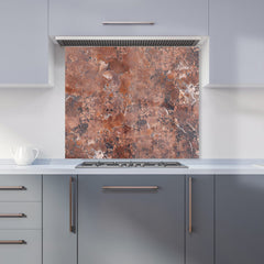 Terracotta Quartz Effect Kitchen Splashback