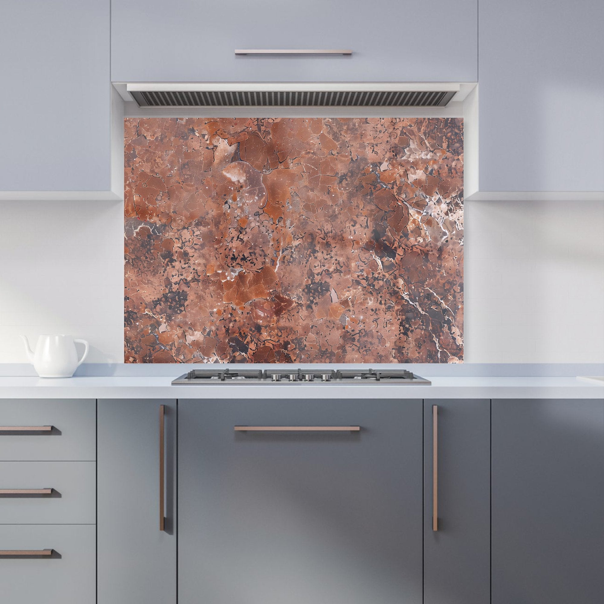 Terracotta Quartz Effect Kitchen Splashback