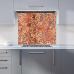 Authentic Terracotta Quartz Effect Kitchen Splashback