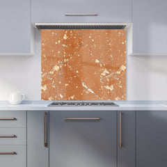 Pale Terracotta Quartz Effect Kitchen Splashback