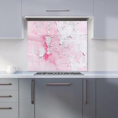 Light Pink Textured Effect Kitchen Splashback