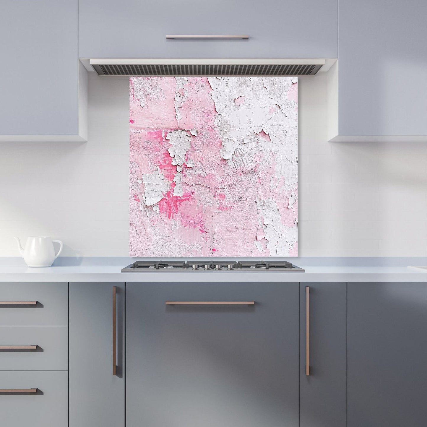 Light Pink Textured Effect Kitchen Splashback