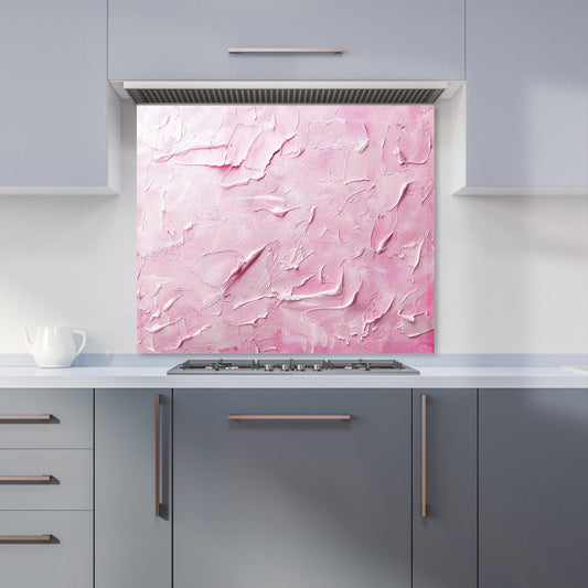 Baby Pink Textured Effect Kitchen Splashback