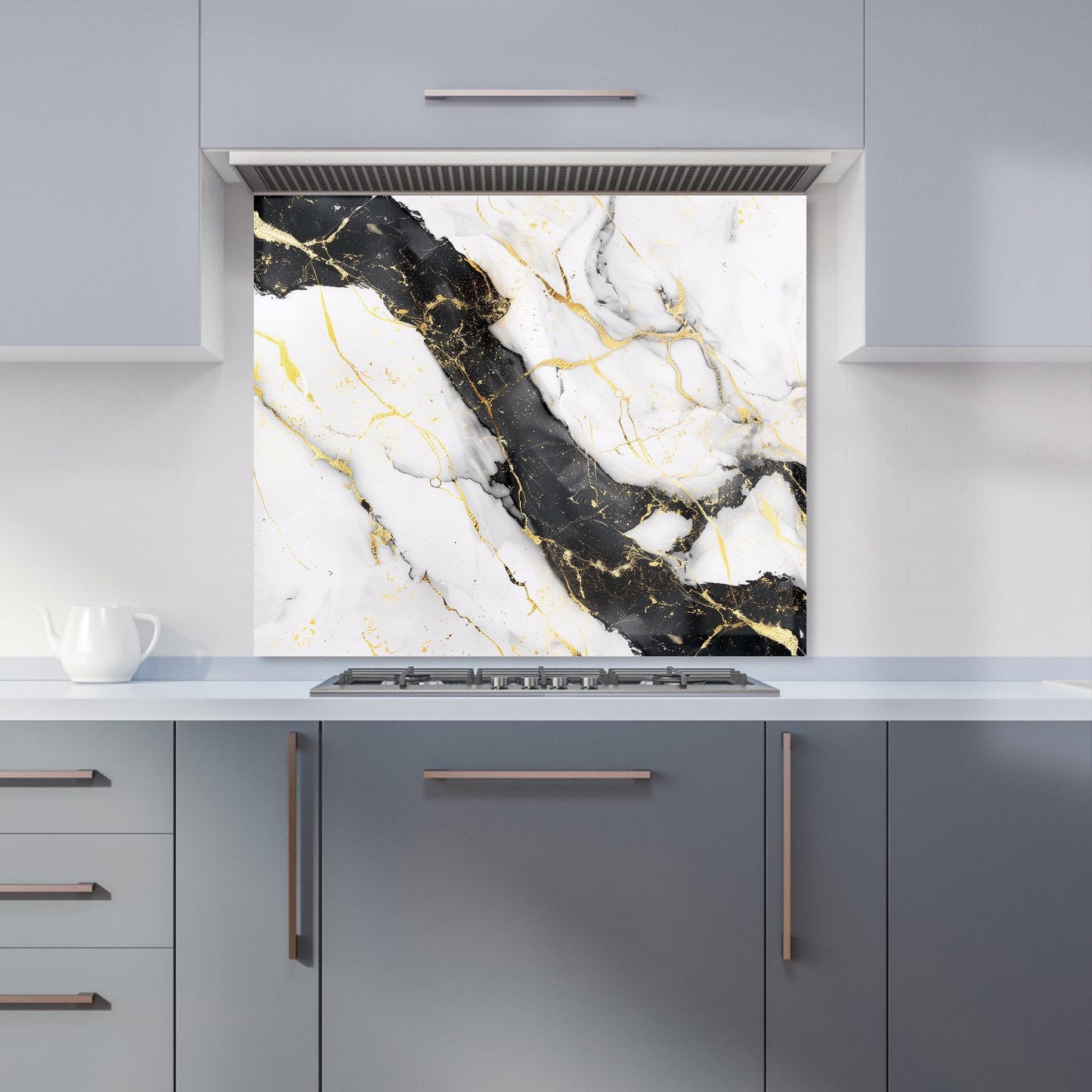 Flecks Of Gold Marble Effect Kitchen Splashback