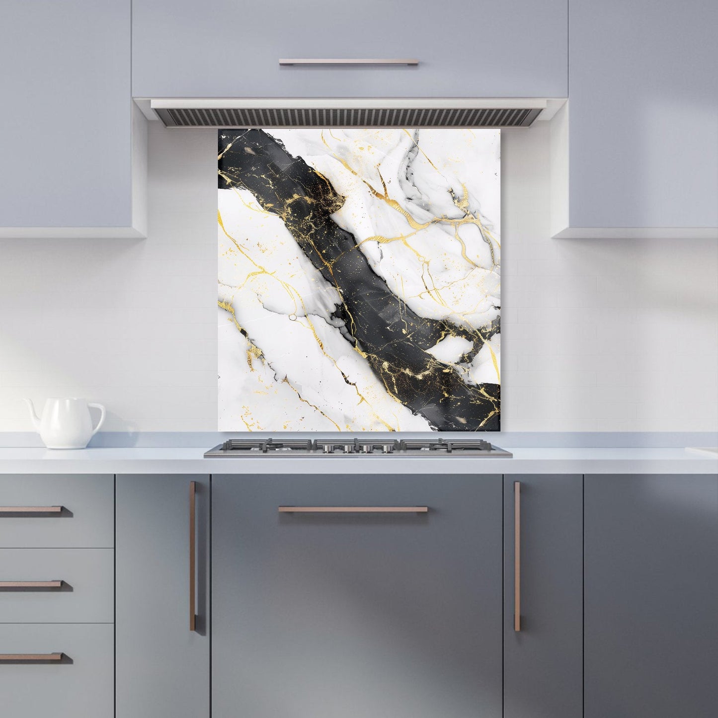 Flecks Of Gold Marble Effect Kitchen Splashback