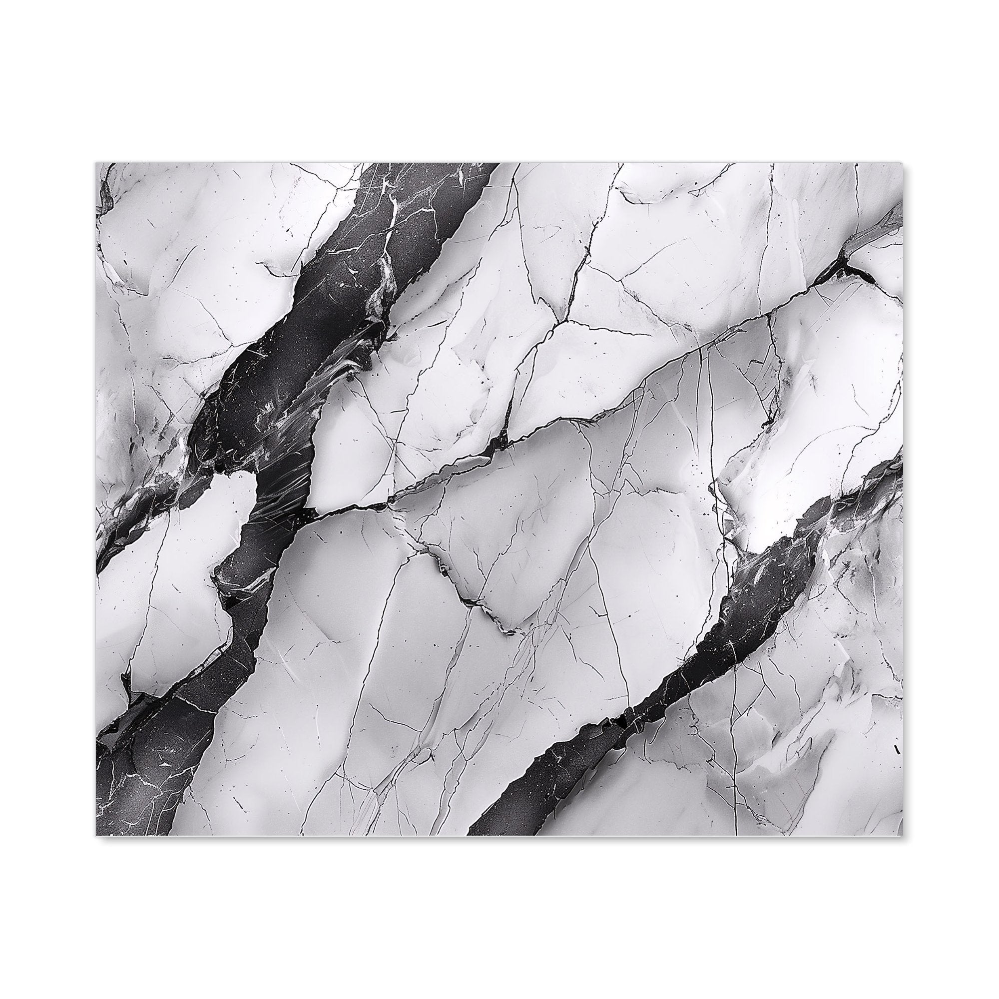 Grey And White Marble Effect Kitchen Splashback