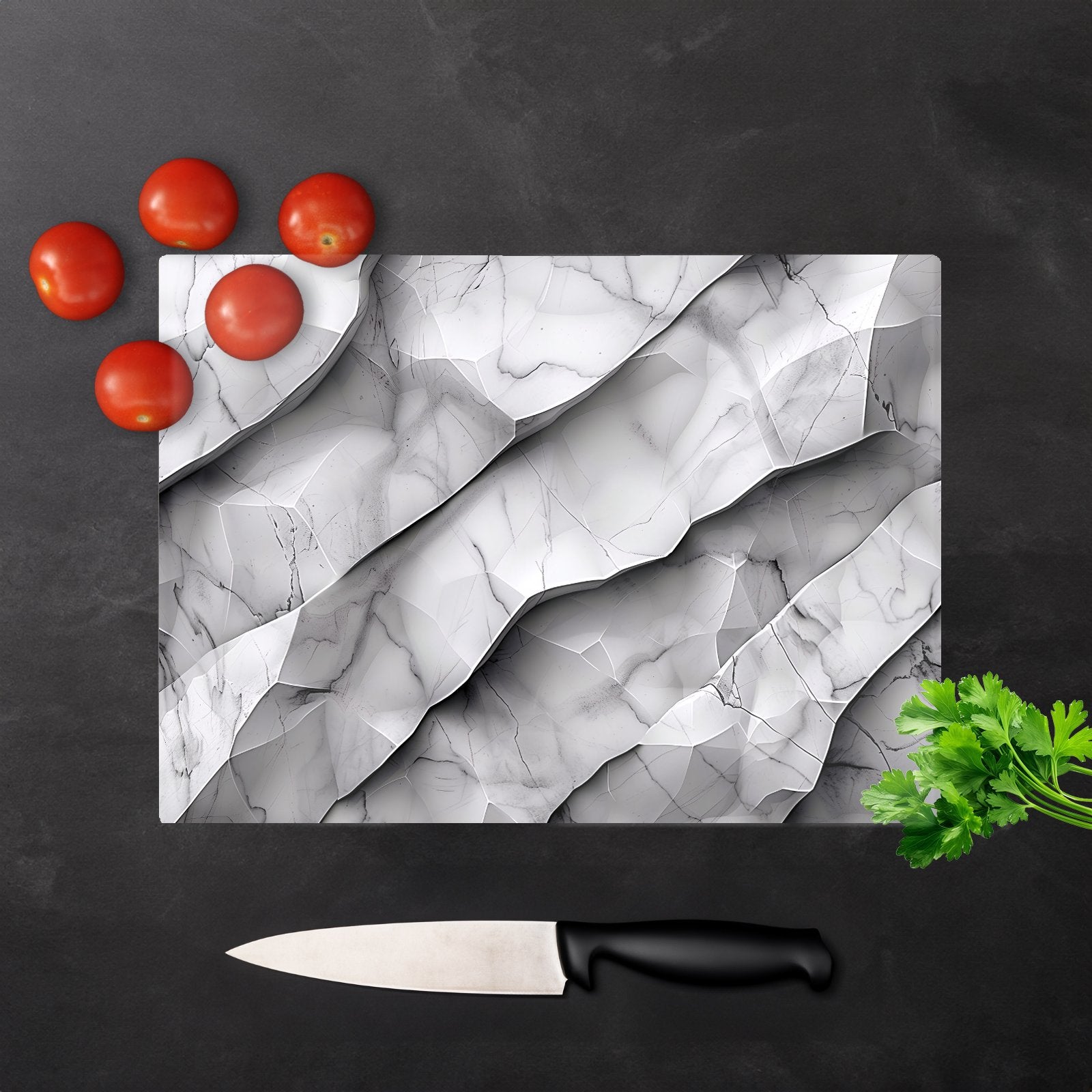 Modern Grey Marble Effect Chopping Board