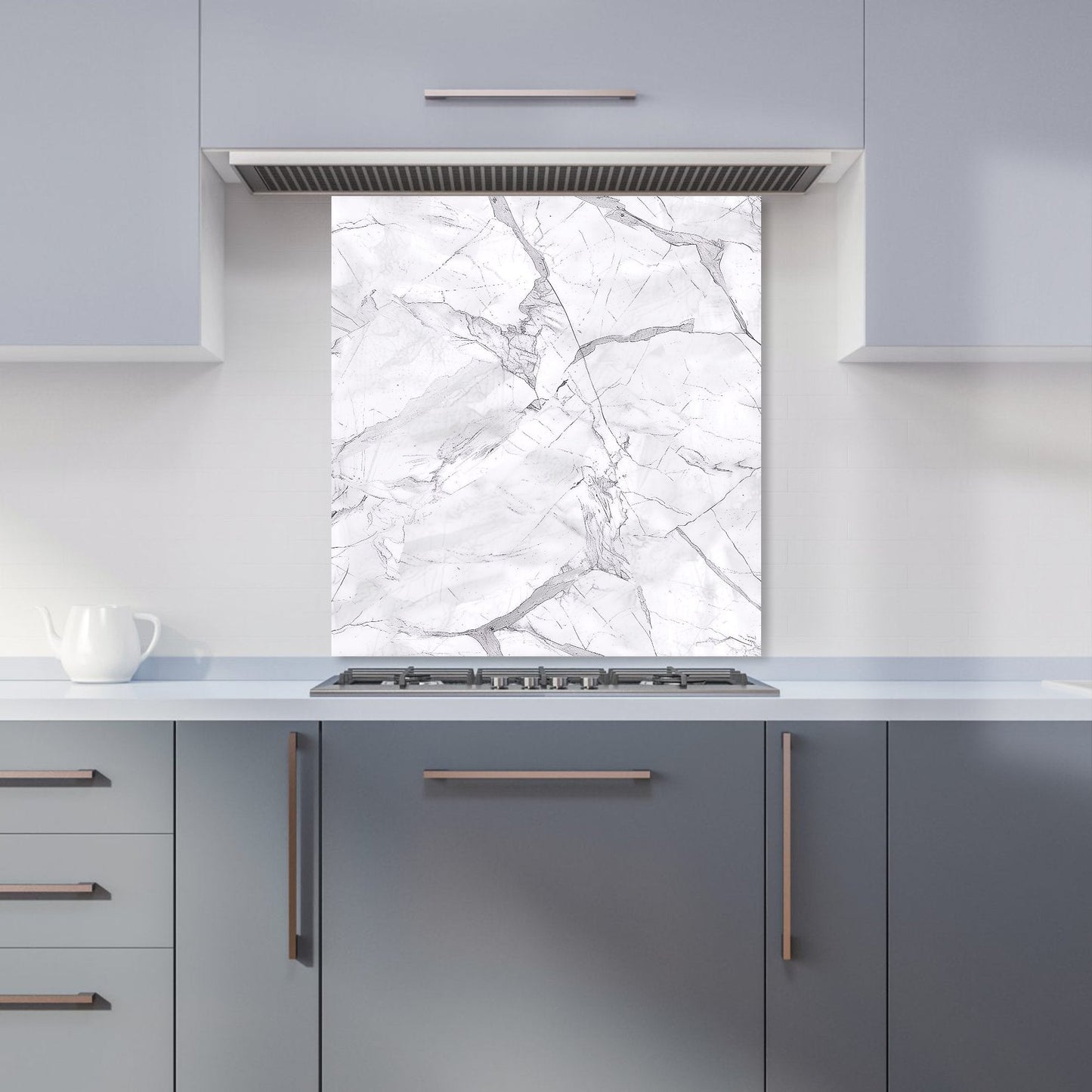 Light Grey Marble Effect Kitchen Splashback