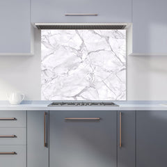 Light Grey Marble Effect Kitchen Splashback