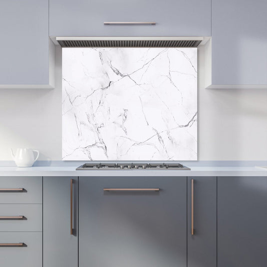 White Marble Effect Kitchen Splashback