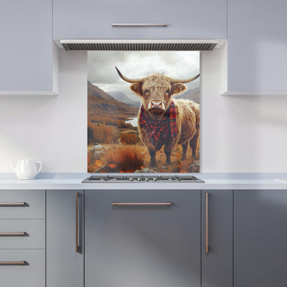 Autumnal Highland Cow Kitchen Splashback