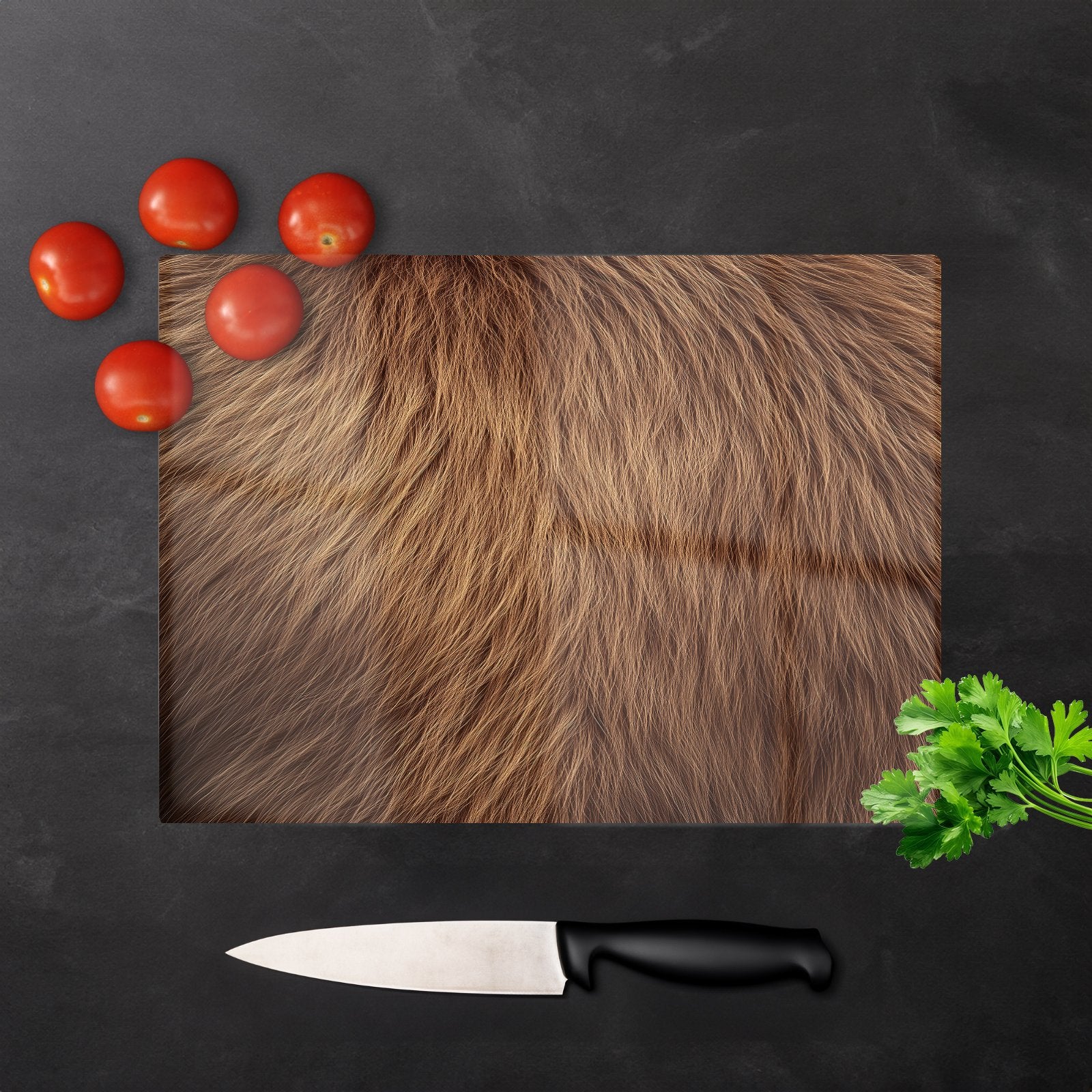 Furry Brown Bear Chopping Board