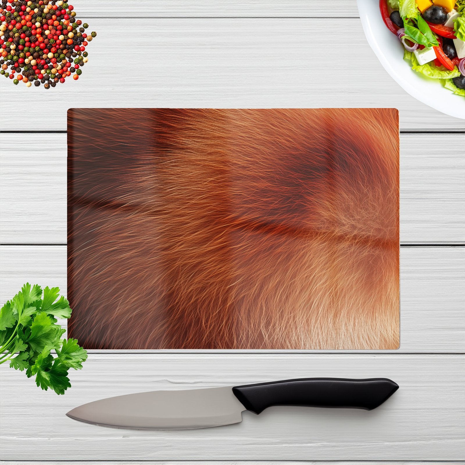 Red Panda Fur Print Chopping Board