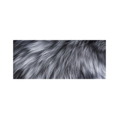 Silver Fox Fur Print Glass Bathroom Splashback