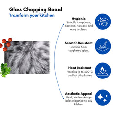 Silver Tabby Cat Print Chopping Board