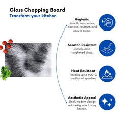 Silver Tabby Cat Fur Print Chopping Board