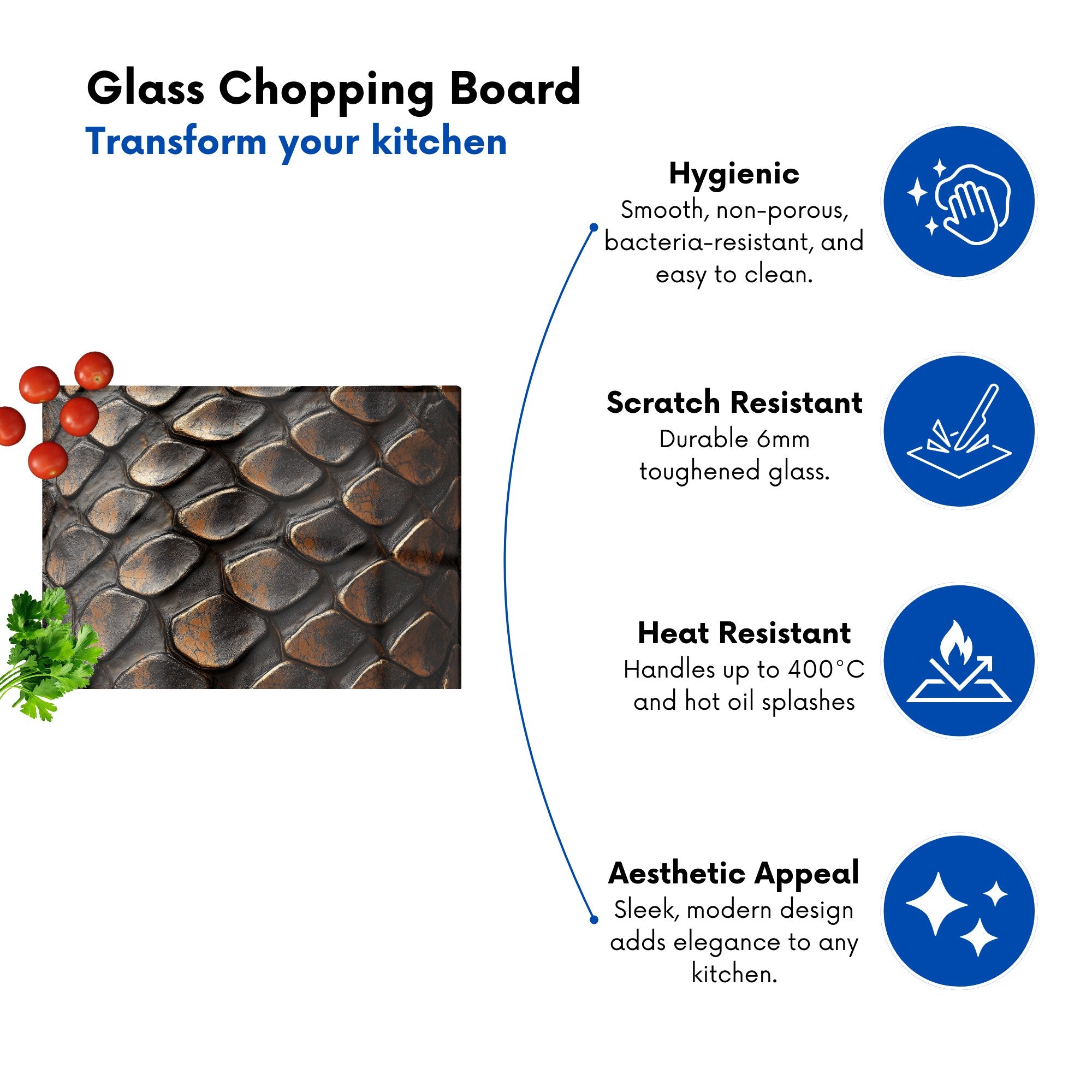 Snakeskin Pattern Print Chopping Board