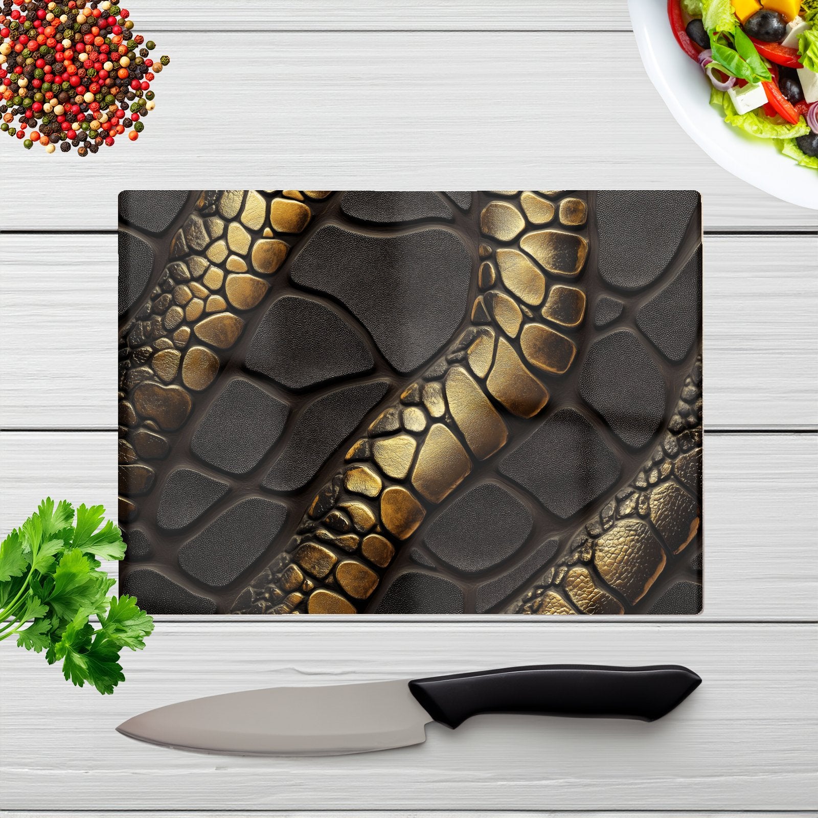Snakeskin Print Effect Chopping Board