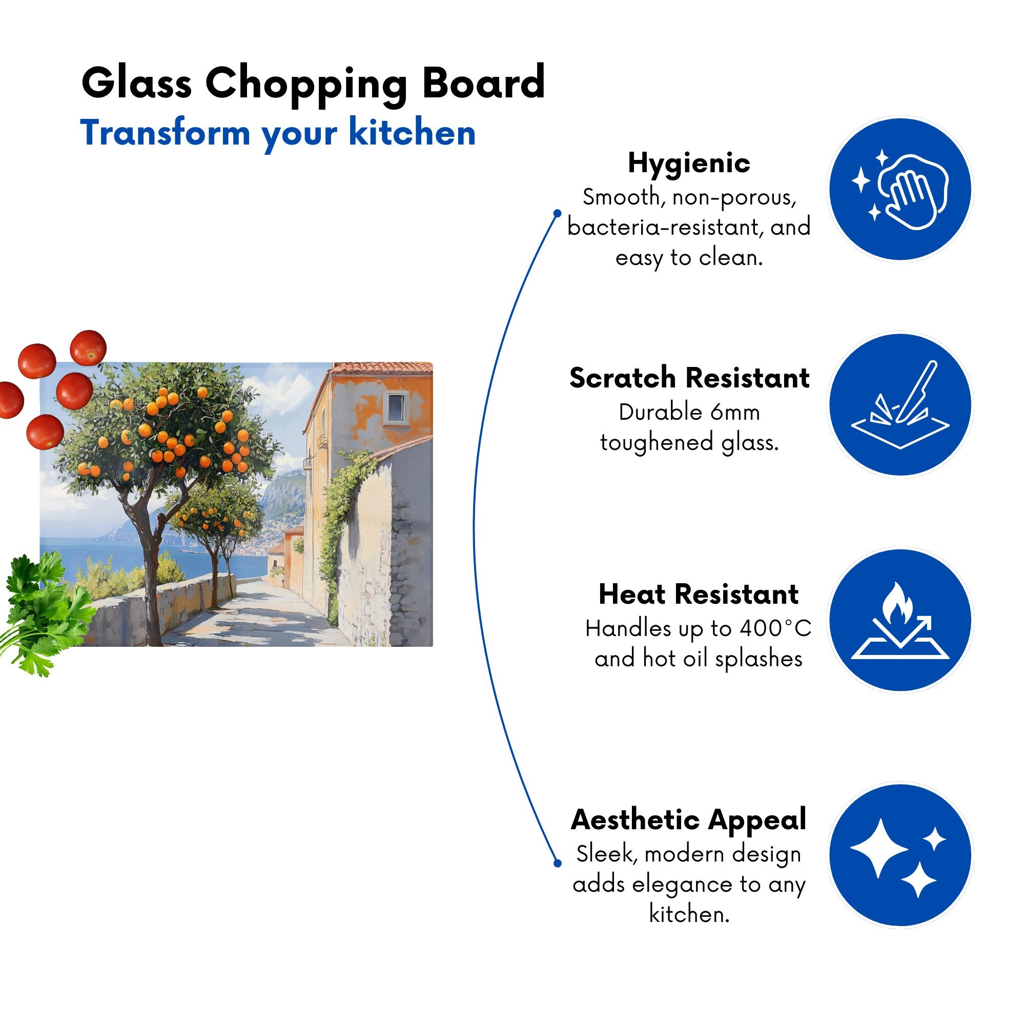 Oranges Growing In Sorrento Chopping Board