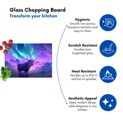 Northern Lights With A Highland Scene Chopping Board