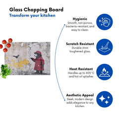 Banksy Inspired Bear Chopping Board