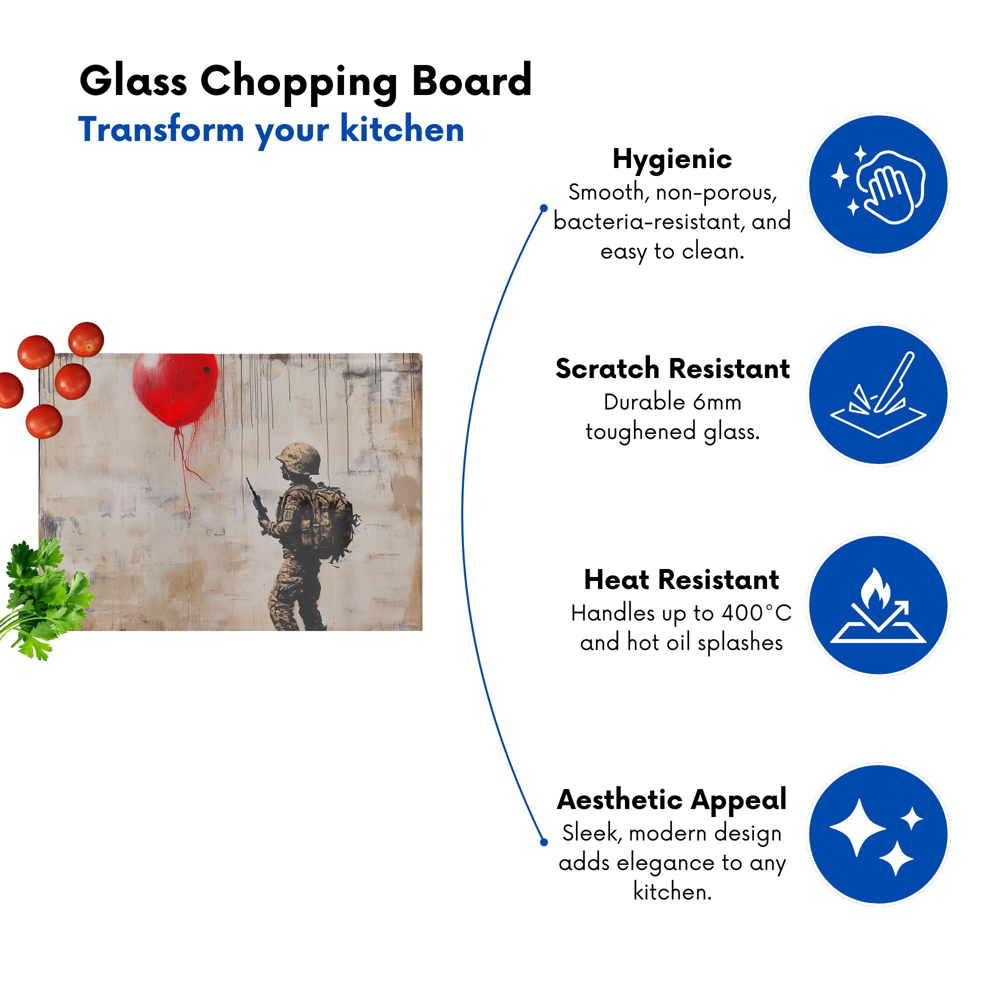 Hope During War Chopping Board
