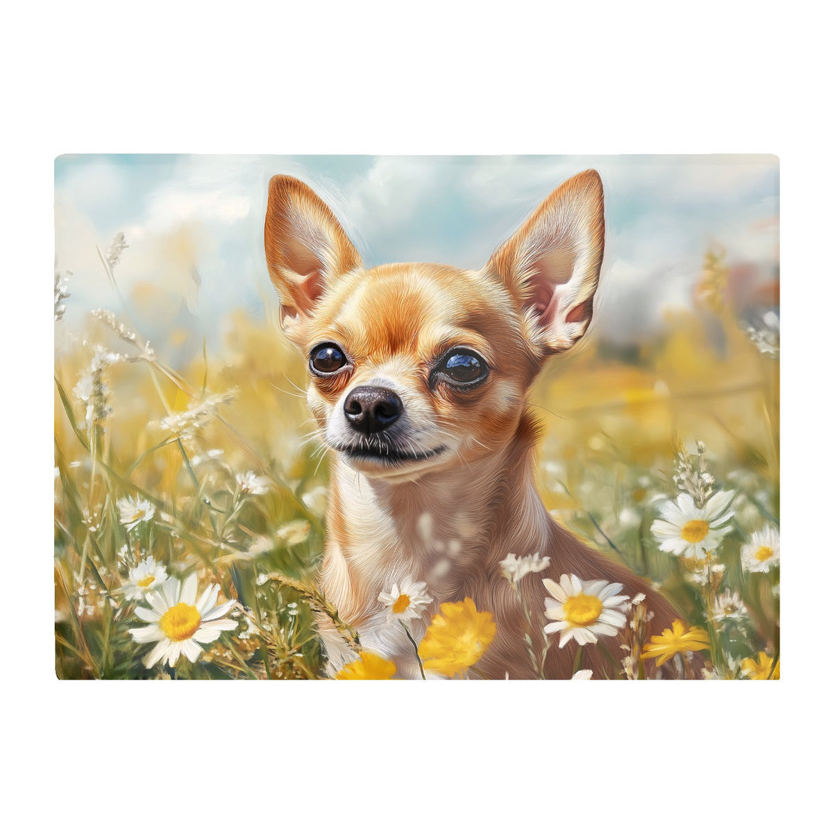 Chihuahua In A Summer Meadow  Chopping Board