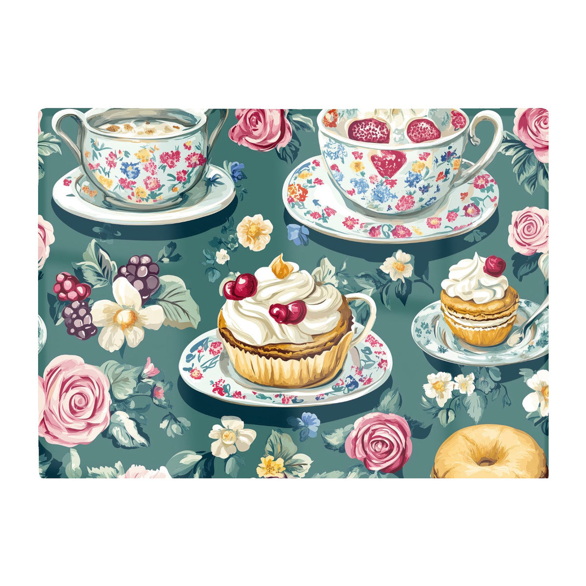 Vintage Tea Party  Chopping Board