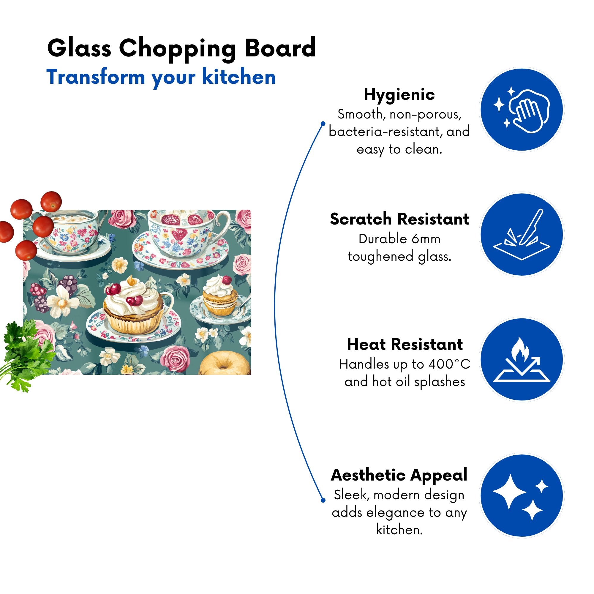 Vintage Tea Party  Chopping Board