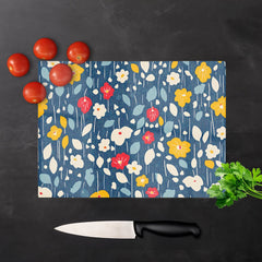 Falling Flowers In The Rain Chopping Board