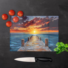Sunset Over A Carribean Sea Chopping Board