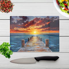 Sunset Over A Carribean Sea Chopping Board