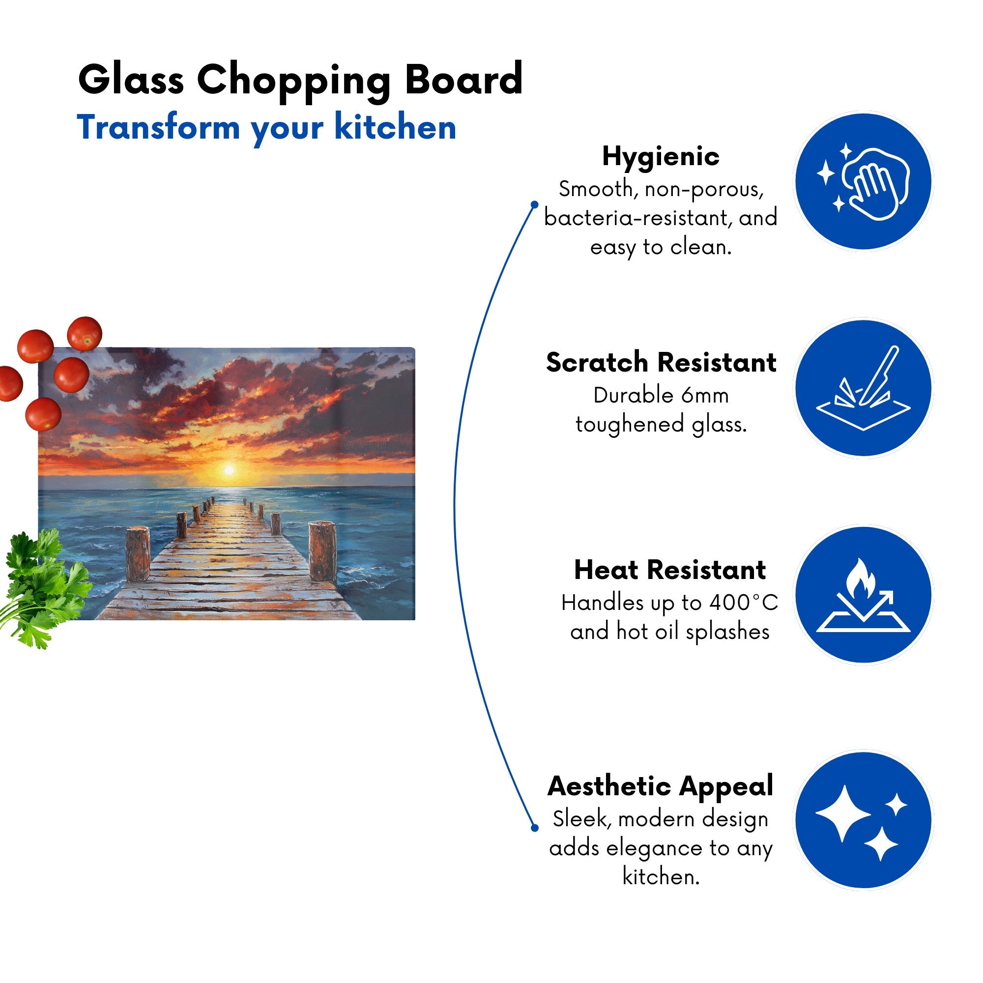 Sunset Over A Carribean Sea Chopping Board