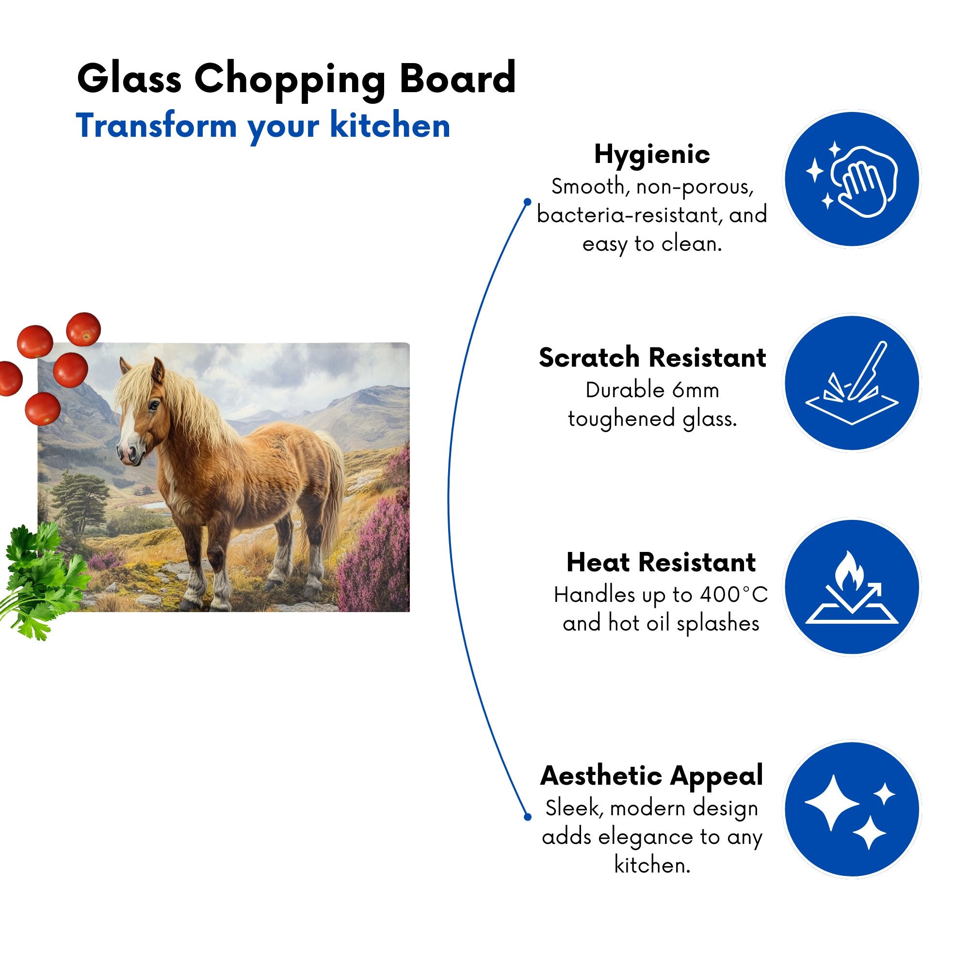 Eriskay Pony In The Highlands Chopping Board