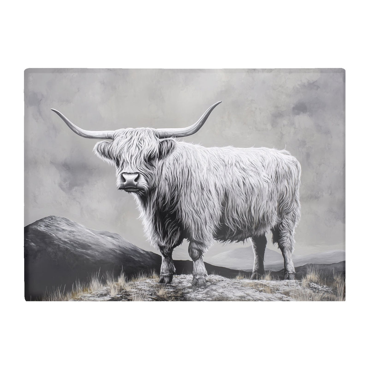 Ice Silver Highland Cow Chopping Board